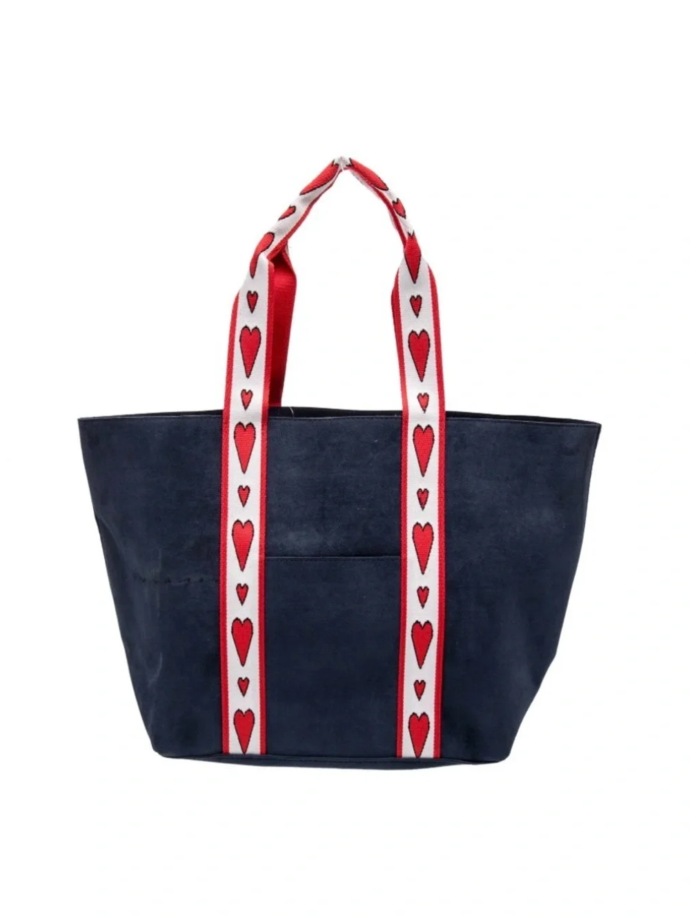 NWT Brighton Velveteen Love Tote with Red Heart Straps